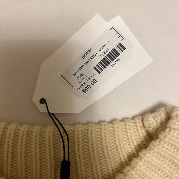 English Factory Cream Knit Sweater - Picture 3 of 4